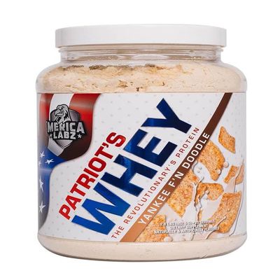 'Merica Labz Patriot's Whey, The Revolutionary's Protein, 25G Protein, 25 Servings (Yankee F'N Doodle)