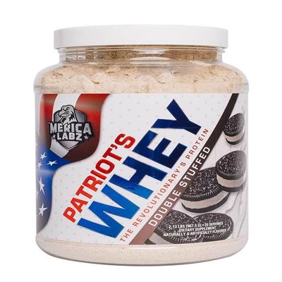 'Merica Labz Patriot's Whey, The Revolutionary's Protein, 25G Protein, 25 Servings (Double Stuffed)