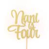 Atelier Elegance Any Name, 4 Cake Topper, Four Cake Topper, 4th Birthday Cake Topper view 1