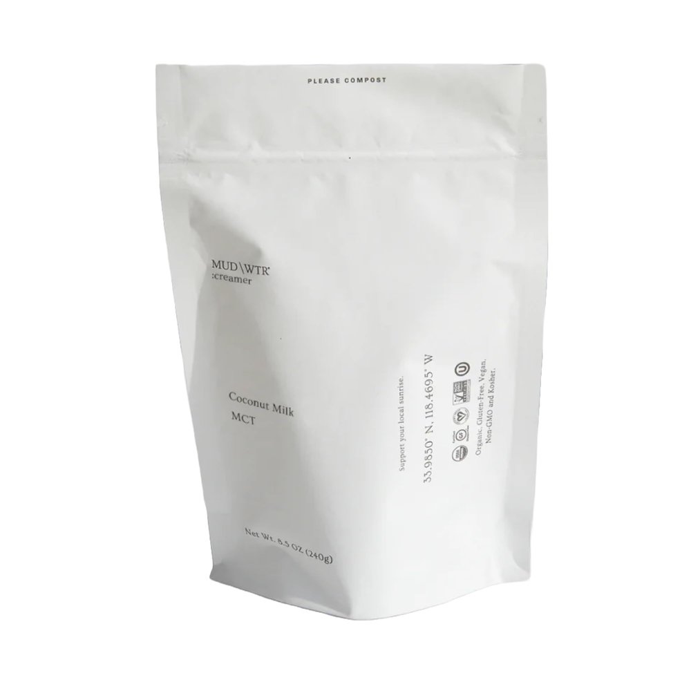 MUDWTR Plant-Based Coconut Creamer Powder | MCT Oil & Non-Dairy Coffee Creamer Powder for MUDWTR, Tea, Regular or Mushroom Coffee | USDA Organic, Kosher, Non-GMO, Gluten & Sugar Free | 30 servings