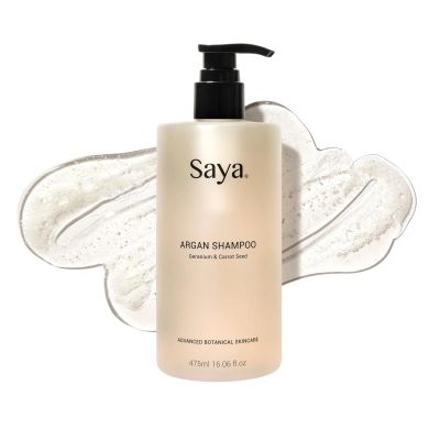 Saya Argan Shampoo | Luxurious Award Winning Smoothing Natural Shampoo with Argan Oil, Kangaroo Apple & Quandong Extracts, Shea Butter for Deep Hydration, Frizz Control, Strengthening, Volume 16oz
