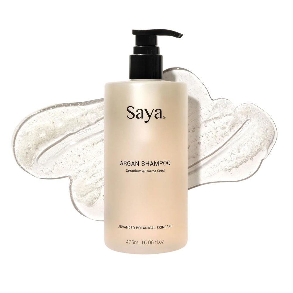 Saya Argan Shampoo | Luxurious Award Winning Smoothing Natural Shampoo with Argan Oil, Kangaroo Apple & Quandong Extracts, Shea Butter for Deep Hydration, Frizz Control, Strengthening, Volume 16oz