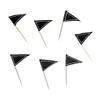 Balsa Circle 200 Black Pennant Flag Wood Toothpicks - Wedding Party Event Birthday Catering Disposable Tableware Home Supplies view 1