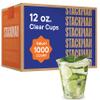 12 oz Clear Plastic Cups Bulk [1000 Pack - 12oz.] - Disposable PET Plastic Cups in Bulk (Compatible with Lids) for Cold Iced Coffee, Bubble Tea, Milk Shakes, Smoothies, Beer & To-Go - 12 Ounce Cup view 1
