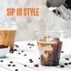 12 oz Clear Plastic Cups Bulk [1000 Pack - 12oz.] - Disposable PET Plastic Cups in Bulk (Compatible with Lids) for Cold Iced Coffee, Bubble Tea, Milk Shakes, Smoothies, Beer & To-Go - 12 Ounce Cup view 2