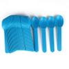 Worlds 50Pack Disposable Plastic Dessert Spoons  5.9" Blue Spoons for Ice Cream, Frozen Yogurt, Cereal, and Party Use view 2
