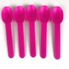 Worlds 50-Pack Disposable Plastic Dessert Spoons  5.9" Pink Spoons for Ice Cream, Frozen Yogurt, Cereal, and Party Use view 1