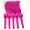 Worlds 50-Pack Disposable Plastic Dessert Spoons  5.9" Pink Spoons for Ice Cream, Frozen Yogurt, Cereal, and Party Use view 2