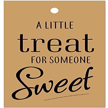 100pcs A Little Treat for Someone Sweet Favor Tags, Valentine's Day Tags, Birthday Tags (Kraft)