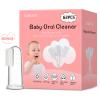 EASICUTI 62PCS Baby Tongue Cleaner, Baby Oral Cleaner Newborn Baby Toothbrush,Disposable Infant Toothbrush Clean Mouth,Gauze Gum Clean Stick Dental Care for 0-36 Month +1 Finger Toothbrush with Case view 1