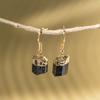 AYANA Healing Crystal Earrings for Women - Handmade Drop Earrings with Ethically Sourced Authentic Gemstones | Birthstone Jewelry for Women Trendy (Black Tourmaline) view 2