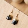 AYANA Healing Crystal Earrings for Women - Handmade Drop Earrings with Ethically Sourced Authentic Gemstones | Birthstone Jewelry for Women Trendy (Black Tourmaline) view 4