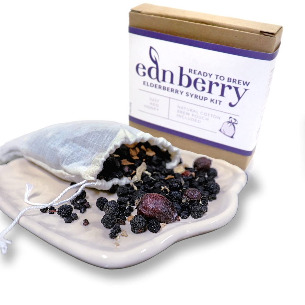 Ednberry Premium Organic Elderberry Syrup Kit DIY | Stronger Than Elderberry Gummies | Makes 32 oz | Make Your own | Natural Immune System Boost | Edenberry| Eden Berry | Edn Berry