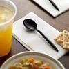 Individually Wrapped Heavy Weight Plastic Soup Spoon (Black Soup Spoon, 200) view 2
