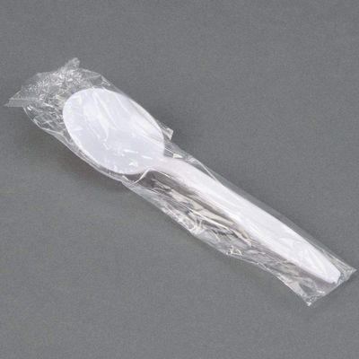 Individually Wrapped Heavy Weight Soup Spoon (White Spoon, 1000)