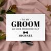Andaz Press Custom Groom Gift Box - Gift Boxes with Lids for To My Groom On Our Wedding Day Gifts From Wife, White Large Gift Box with Personalized To My Groom Design & Ribbons, 10x 7x 4 Inches, 1-Pack view 3