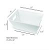 [5PK] Bulk Baskets For Gifts Empty To Fill | Gift Basket Kit- Small 8x10 Kraft Basket, Basket Bags, Gold Bows | Christmas, Valentines, Bridesmaid, Easter | Gift To Impress- Upper Midland (White) view 3