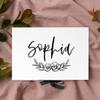 Andaz Press Custom Bridesmaid Proposal Box - Gift Boxes with Lids for Maid of Honor Flower Girls & Bridesmaid Proposal Gifts White Box w/Personalized Name Minimal Florals, Ribbons, 10"x7"x 4", 1-Pack view 3
