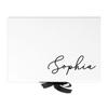 Andaz Press Custom Bridesmaid Proposal Box - Gift Boxes with Lids for Maid of Honor, Flower Girls & Bridesmaid Proposal Gifts White Gift Box w/Personalized Name & Ribbons, 10 x7x 4, 1-Pack view 1