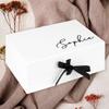 Andaz Press Custom Bridesmaid Proposal Box - Gift Boxes with Lids for Maid of Honor, Flower Girls & Bridesmaid Proposal Gifts White Gift Box w/Personalized Name & Ribbons, 10 x7x 4, 1-Pack view 2