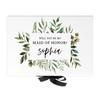 Andaz Press Custom Maid Of Honor Proposal Box - Gift Boxes with Lids Will You Be My Maid Of Honor Box, Proposal Gifts White Box w/Personalized Name Greenery Design, Ribbons, 10"x7"x 4", 1-Pack view 1