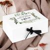 Andaz Press Custom Maid Of Honor Proposal Box - Gift Boxes with Lids Will You Be My Maid Of Honor Box, Proposal Gifts White Box w/Personalized Name Greenery Design, Ribbons, 10"x7"x 4", 1-Pack view 2