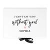Andaz Press Custom Bridesmaid Proposal Box - Gift Boxes with Lids for Bridesmaids, I Can't Say I Do Without You Box, Proposal Gifts White Box w/Personalized Name, Ribbons, 10"x7"x 4", 1-Pack view 1
