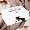 Andaz Press Custom Bridesmaid Proposal Box - Gift Boxes with Lids for Bridesmaids, I Can't Say I Do Without You Box, Proposal Gifts White Box w/Personalized Name, Ribbons, 10"x7"x 4", 1-Pack view 2
