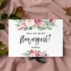 Andaz Press Custom Flowergirl Proposal Box - Gift Boxes with Lids Will You Be My Flowergirl Box, Proposal Gifts White Box w/Personalized Name Watercolor Florals Design, Ribbons, 10"x7"x 4", 1-Pack view 3