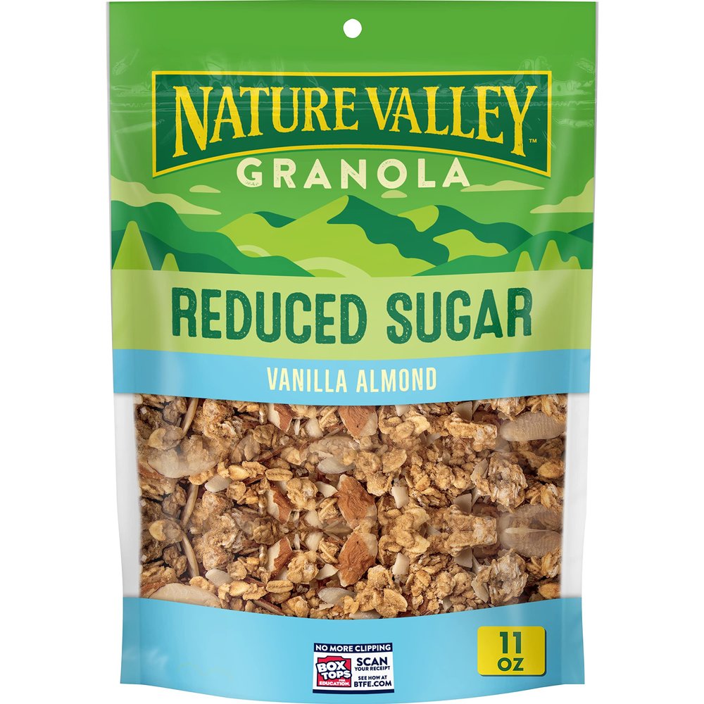 Nature Valley Vanilla Almond Reduced Sugar Granola, 11 OZ Bag