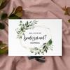 Andaz Press Custom Bridesmaid Proposal Box - Gift Boxes with Lids Will You Be My Bridesmaid Box, Proposal Gifts White Box w/Personalized Name Geometric Greenery Design, Ribbons, 10"x7"x 4", 1-Pack view 3