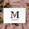 Andaz Press Custom Bridesmaid Proposal Box - Gift Boxes with Lids for Maid of Honor Flower Girls & Bridesmaid Proposal Gifts White Box w/Personalized Name & Monogram, Ribbons, 10"x7"x 4", 1-Pack view 3
