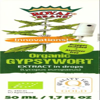 Royal Brand Wolfstrapp/Lycopus europaeus Organic/Bugleweed Organic/Extract 50 ml (1.7 fl oz.) Jar, Innovations, Dropper Included + Atomizer Free