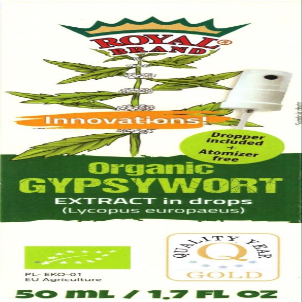 Royal Brand Wolfstrapp/Lycopus europaeus Organic/Bugleweed Organic/Extract 50 ml (1.7 fl oz.) Jar, Innovations, Dropper Included + Atomizer Free
