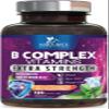 B Complex Vitamins Capsules - Super Complete B-Complex with Vitamin B12 B6 B100 C Biotin Folate & Folic Acid for Immune & Energy Support - Supplement for Heart, Brain, & Nerve Support - 120 Capsules view 1
