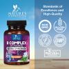B Complex Vitamins Capsules - Super Complete B-Complex with Vitamin B12 B6 B100 C Biotin Folate & Folic Acid for Immune & Energy Support - Supplement for Heart, Brain, & Nerve Support - 60 Capsules view 4