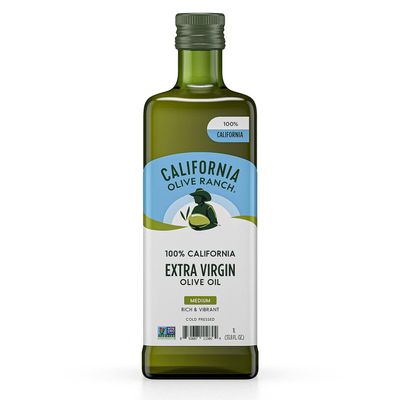 100% California Extra Virgin Olive Oil (MEDIUM) Rich & Vibrant Cold Press One Bottle 33.8 fl. oz/1L. each. By: California Olive Ranch