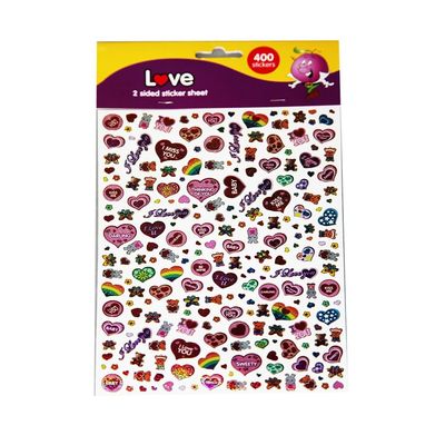 Purple Peach Love A5 Sticker Sheet (One Size) (Multicolored)