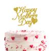 12pcs Gold Glitter Happy Mother's Day Cake Toppers Food Picks Cake Decoration for Mother's Day Mom's Birthday Party Suppliers