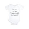 Daiichiban Designs Last One Seriously Funny baby announcement for family second third child announcement gifts (6 months) view 3