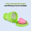 PEESAFE Menstrual Cup Sterilizing Container (1N) | Made with Medical Grade Silicone | Menstrual Cup Cleaner | Microwaveable, Menstrual Cup sterilizer | Compact and Travel Friendly view 4