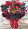 20 Sheets Black/Wine Red Waterproof Wrapping Flower Paper,Florist Supplies Bouquet Paper,Floral Wrapping Paper Sheets Frosted Bouquet Packaging Paper for Wedding Engagement 23 x 23"-Double Color view 4