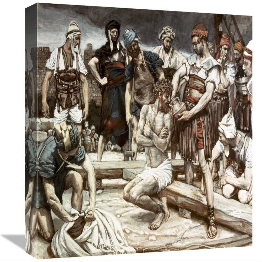 16 in. Wine Mixed with Myrrh Art Print - James Tissot