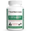 5 Defenders Mushroom Supplement for Cats & Dogs  Chaga, Shiitake, Reishi, Turkey Tail, Maitake  Cat Multivitamin & Dog Supplement for Wellness Support 90 ct Real Mushrooms Powder Capsules view 1