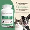 5 Defenders Mushroom Supplement for Cats & Dogs  Chaga, Shiitake, Reishi, Turkey Tail, Maitake  Cat Multivitamin & Dog Supplement for Wellness Support 90 ct Real Mushrooms Powder Capsules view 3