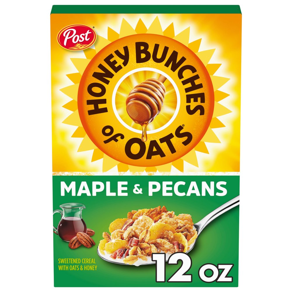 Honey Bunches of Oats Maple and Pecans Breakfast Cereal, Made with Granola Clusters, 12 oz Box