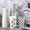 LITOPAK 100 Pack 16 oz Paper Coffee Cups, Disposable Coffee Cups with Lid, Sleeve, and Straws for Home, Stores, and Cafes view 3