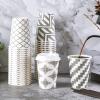 LITOPAK 100 Pack 12 oz Paper Coffee Cups with Lid, Sleeve, and Straws, Four Designs of Disposable Hot Coffee Cups for Home, Stores, and Cafes view 3