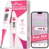 Easy@Home Basal Body Thermometer: BBT for Fertility Prediction with Memory Recall - Accurate Digital Basal Thermometer for Temperature Monitoring with Premom App - EBT-018 (Pink) view 1