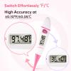 Easy@Home Basal Body Thermometer: BBT for Fertility Prediction with Memory Recall - Accurate Digital Basal Thermometer for Temperature Monitoring with Premom App - EBT-018 (Pink) view 3
